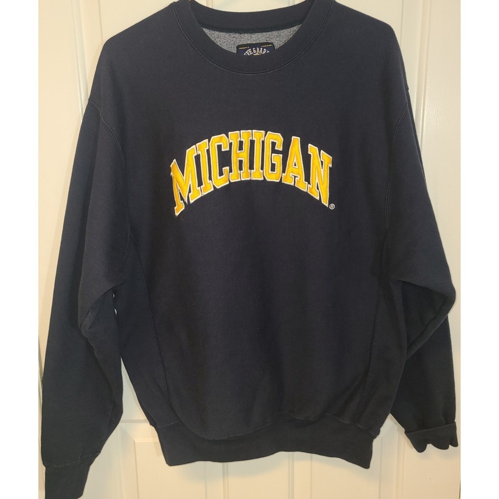 Steve & Barry's Vintage 90's Michigan Big Spellout Crewneck Sweatshirt Men's Med
